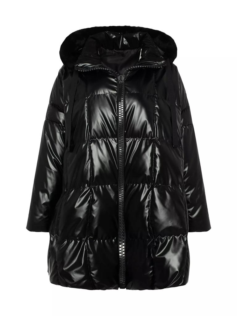 Gorski Quilted Parka with Shearling Lamb Trim