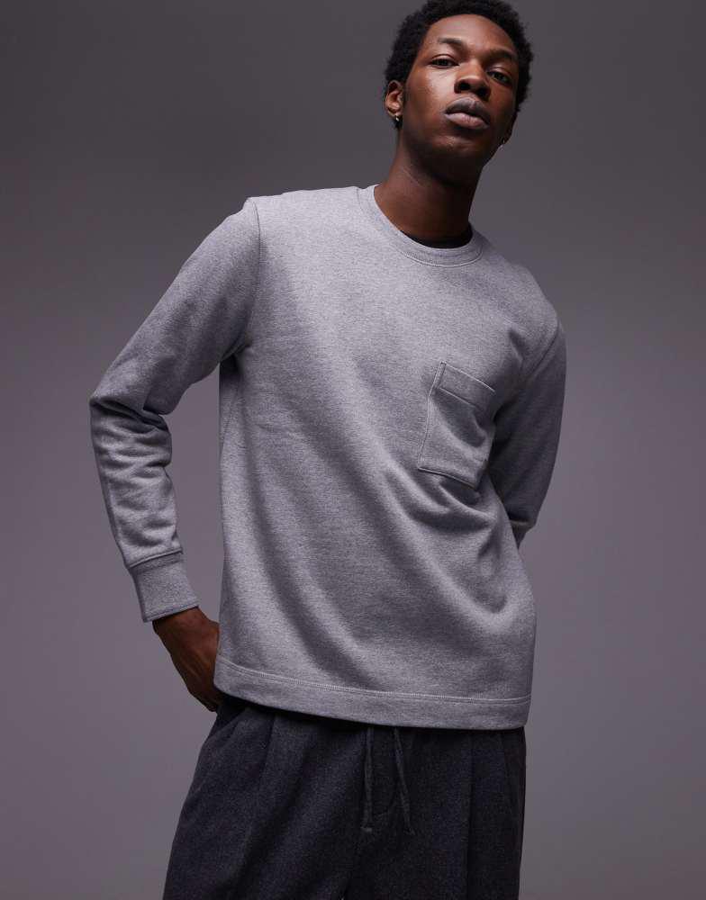 ARKET ARKET terry jersey sweatshirt with pocket in grey