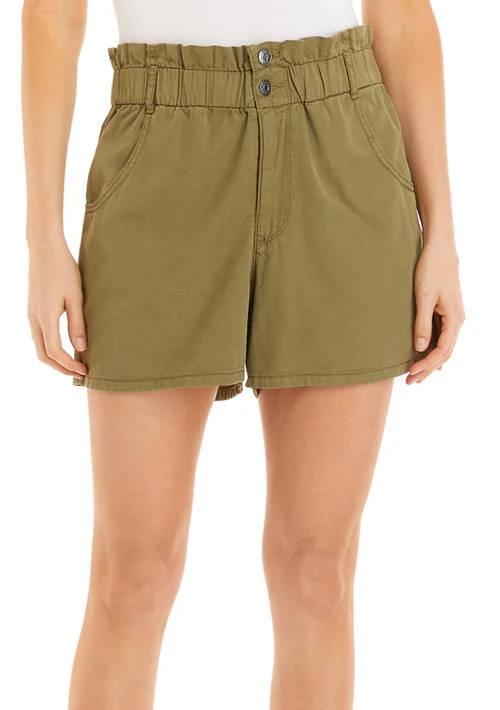 Wonderly Womens 2 Button Paper Bag Waist Shorts from Belk