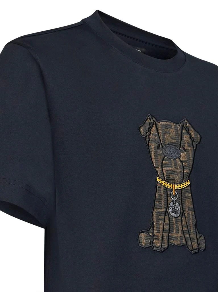 Fendi Fendi Logo Dog Crewneck T-Shirt 3
