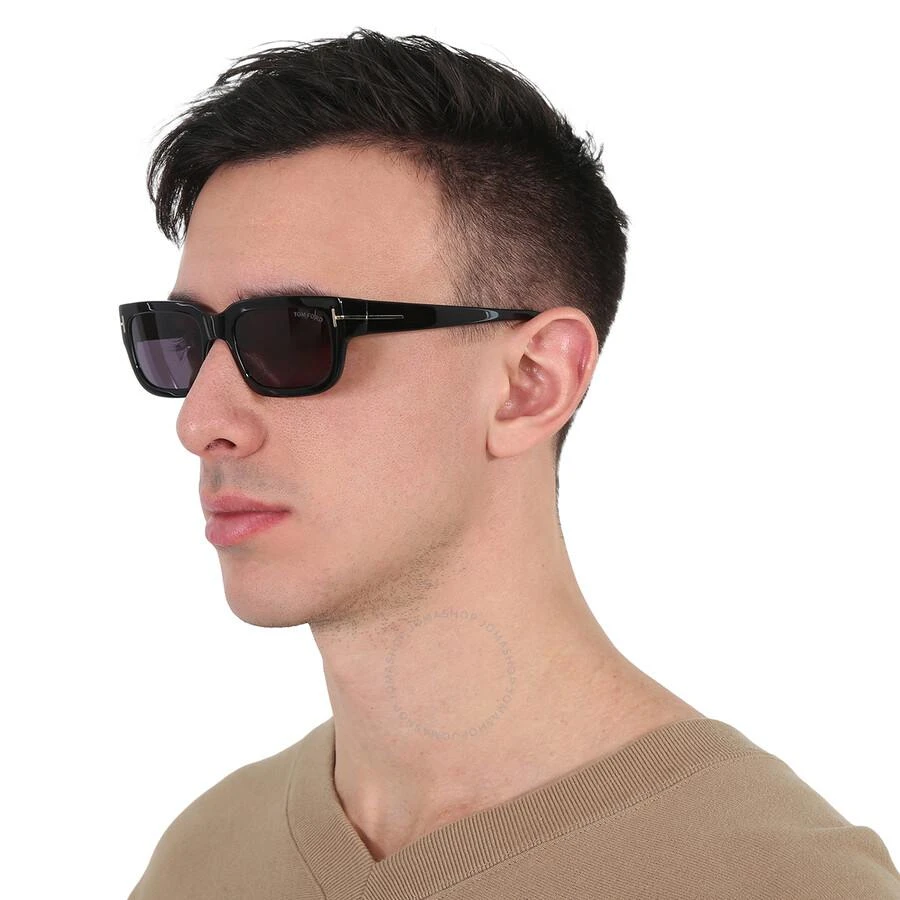Tom Ford Open Box - Tom Ford Ezra Smoke Rectangular Unisex Sunglasses FT1075 01A 54 2