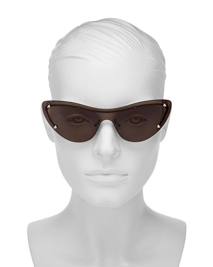 Alexander McQueen Studded Shield Sunglasses, 99mm 3