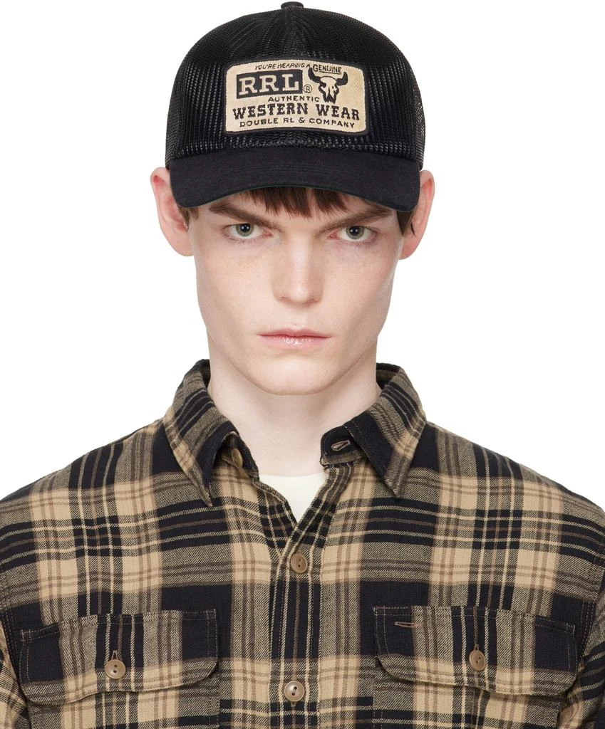 RRL Black Western Trucker Cap