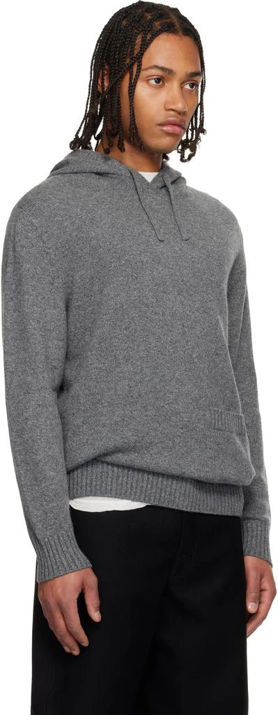 Givenchy Gray Cashmere Knit Hoodie 2