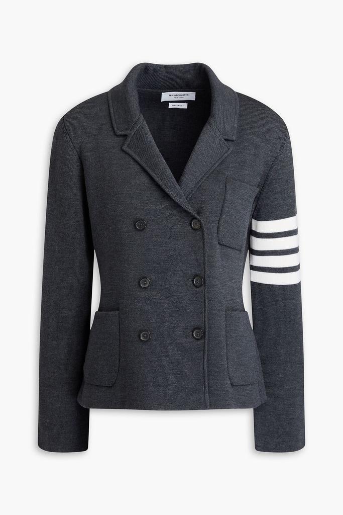 Thom Browne Double-breasted striped wool-blend blazer