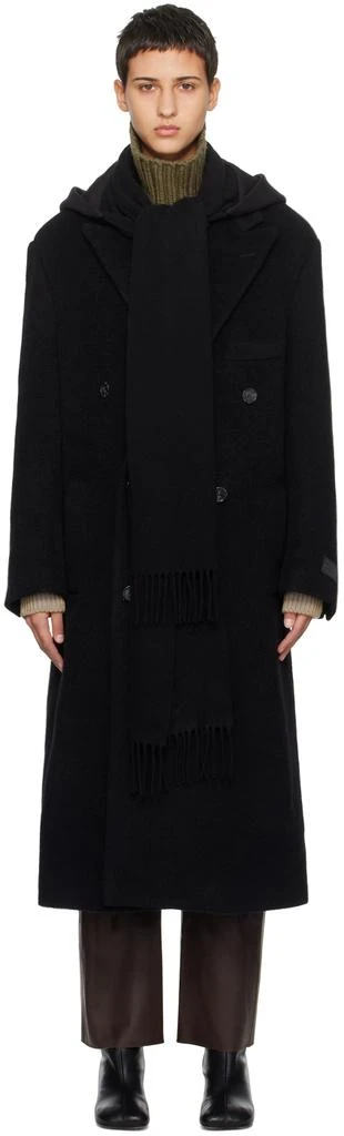 MM6 Maison Margiela Black Hooded Coat 1