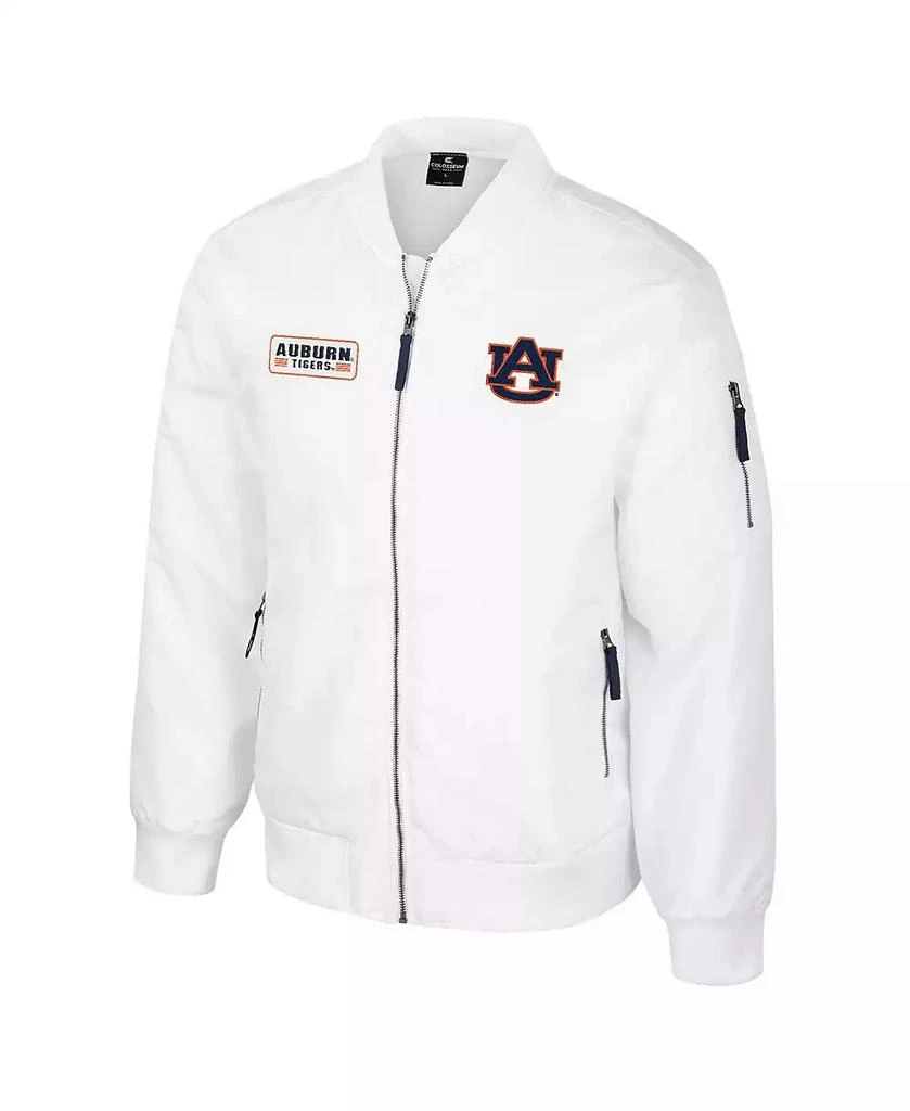 Colosseum Men's Auburn Tigers White Rabbit Full-Zip Bomber Jacket 2