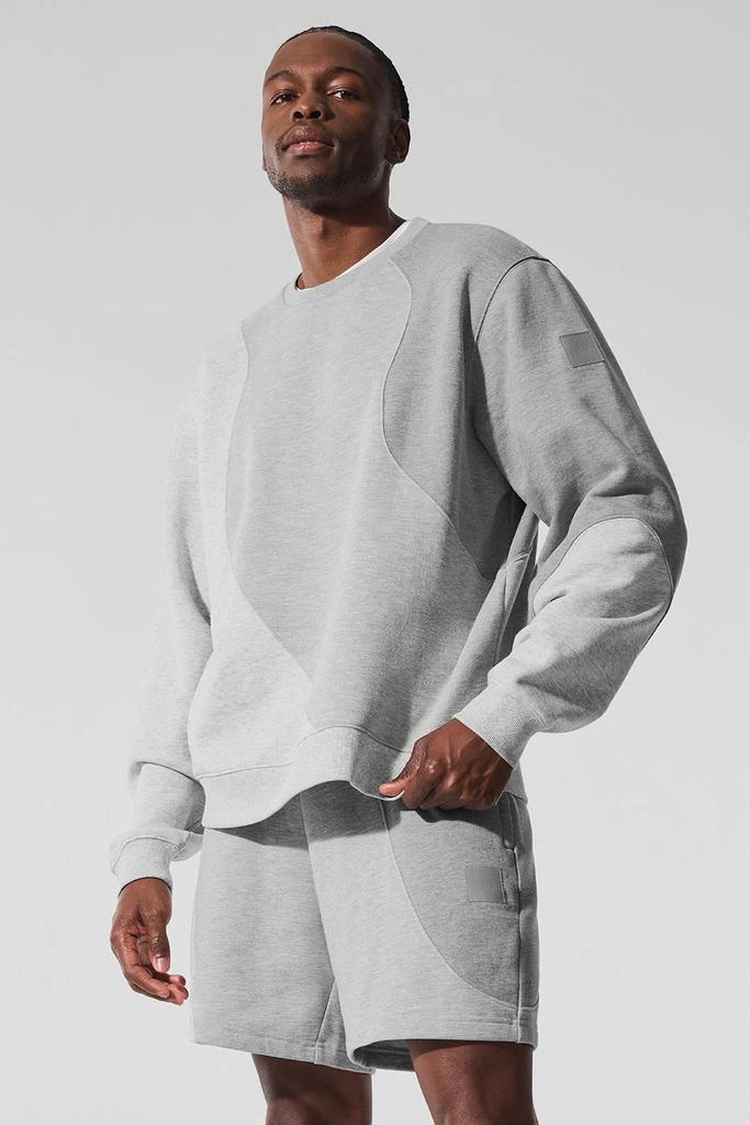 Alo Make Waves Crew Neck Pullover - Athletic Heather Grey Tonal 1
