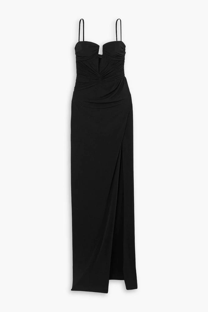 Brandon Maxwell Caroline ruched jersey gown 1