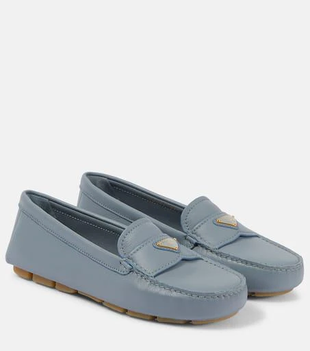 Prada Logo leather moccasins 1