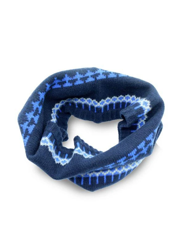 Portolano Fairisle Cashmere Infinity Scarf 1