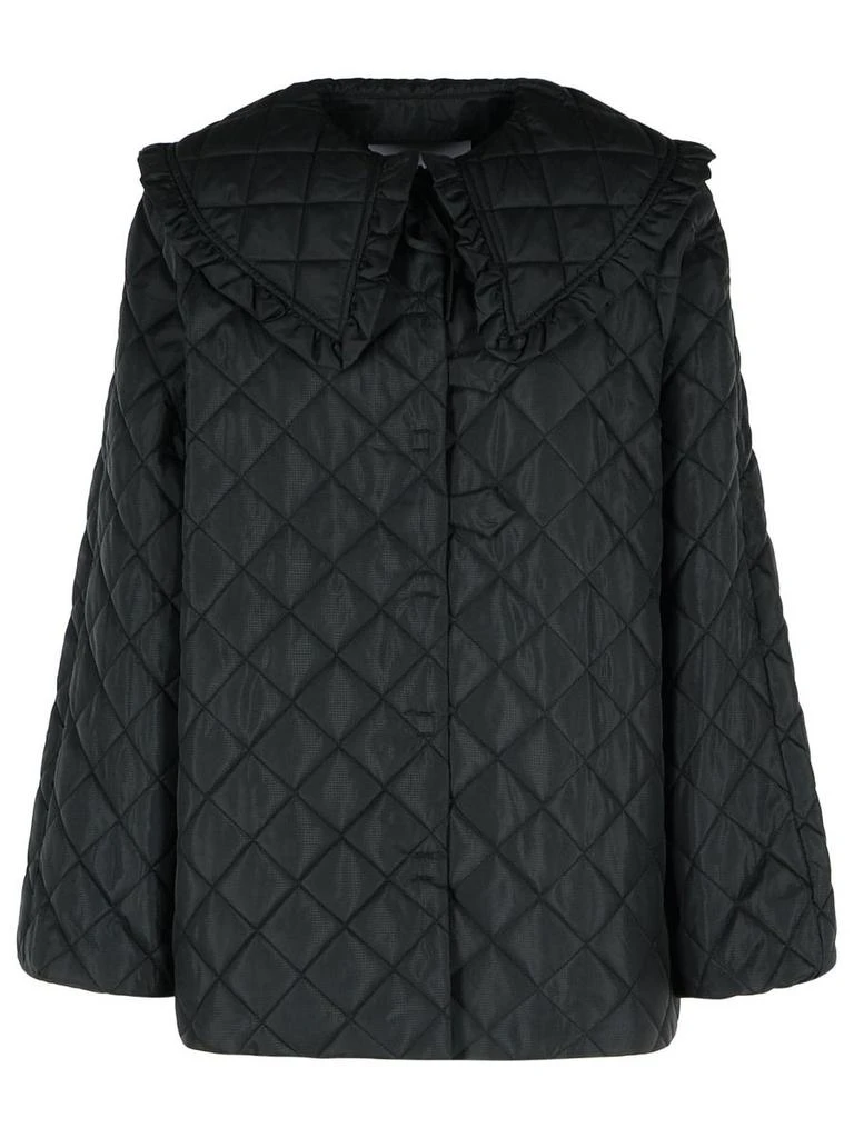 Ganni Ganni 'Quilt' Black Nylon Jacket 1