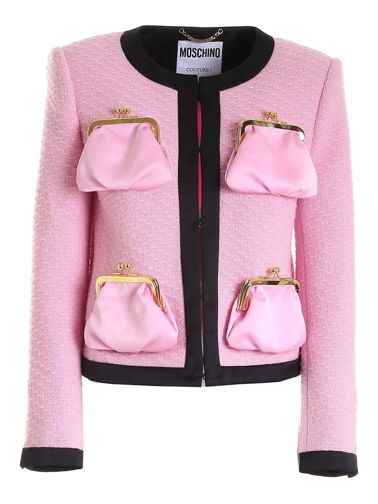 Moschino Moschino Purse Detailed Two-Tone Jacket 1