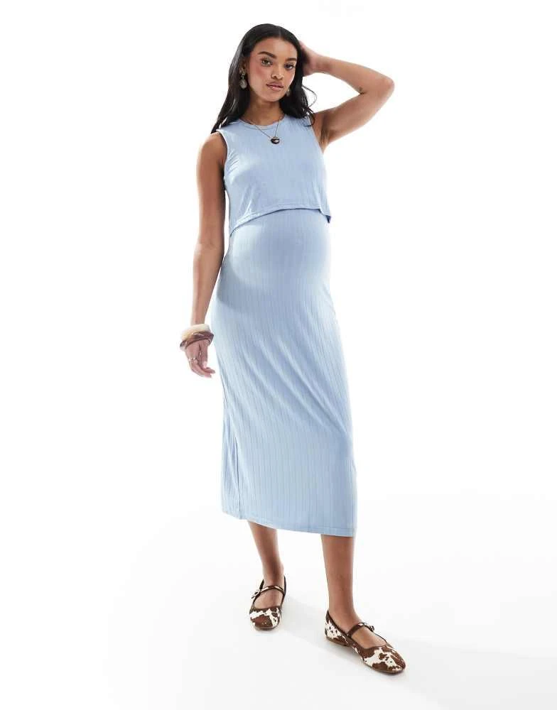 Shop Mamalicious Maternity 2 function nursing ribbed midi dress in light blue on Sale at BeyondStyle Get 21% Off Mamalicious Maternity 2 function nursing ribbed midi dress in light blue with Shop Mamalicious Maternity 2 function nursing ribbed midi dress in light blue on Sale at BeyondStyle Get 21% Off Mamalicious Maternity 2 function nursing ribbed midi dress in light blue with