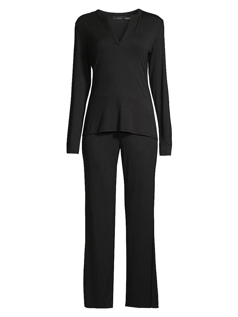 Natori Feathers Elements 2-Piece Jersey Crop Lounge Set