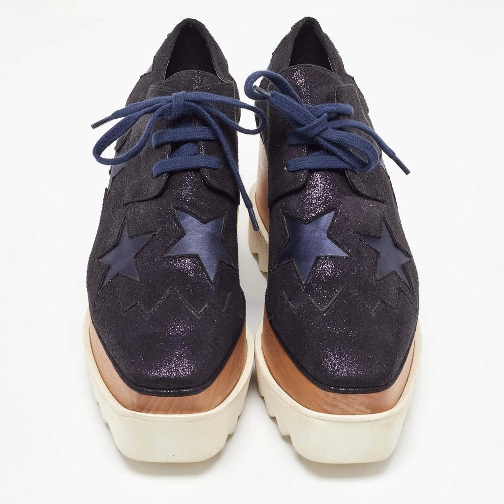 Stella McCartney Stella McCartney Black Faux Leather Elyse Star Platform Derby Size 36.5 3