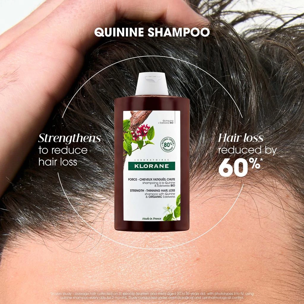KLORANE KLORANE Strengthening Shampoo for Thinning, Tired Hair with Quinine and ORGANIC Edelweiss 400ml 2