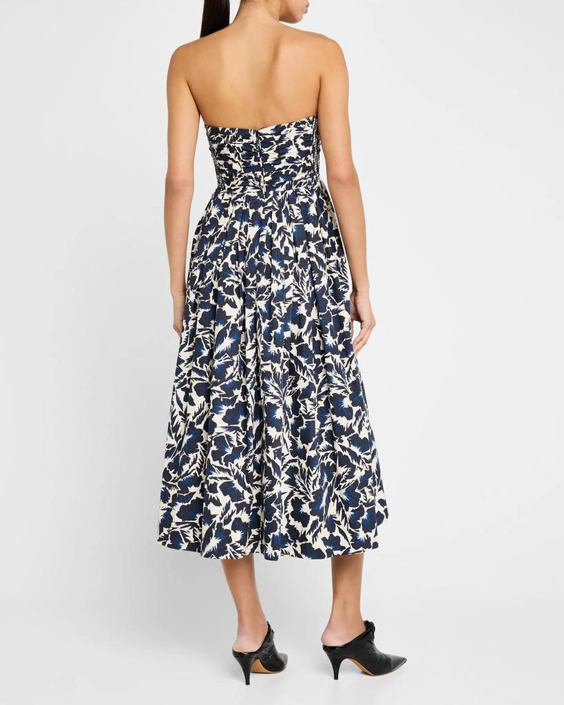 A.L.C. Tate Printed Strapless Midi Dress 3