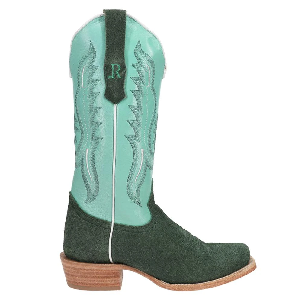 R. Watson Boots Rough Out Embroidered Narrow Square Toe Cowboy Boots 1