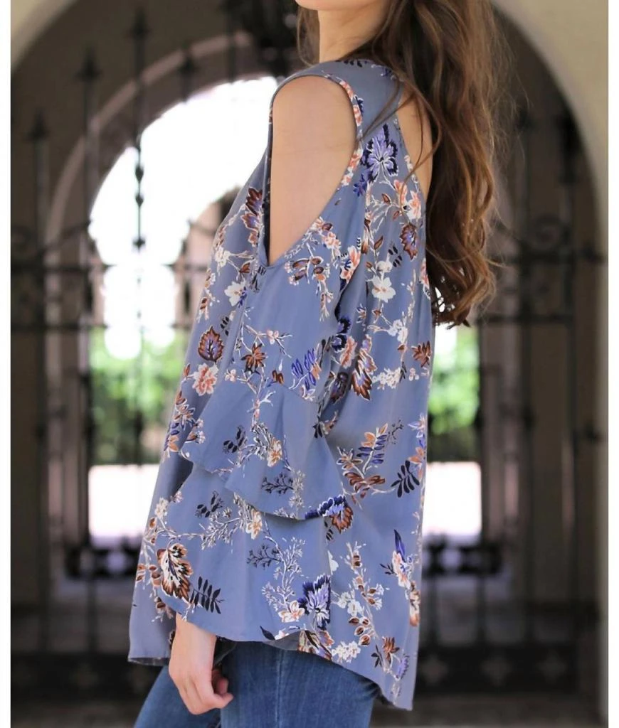 Angie Angie - Jaquard Keyhole Cold Shoulder Top 2