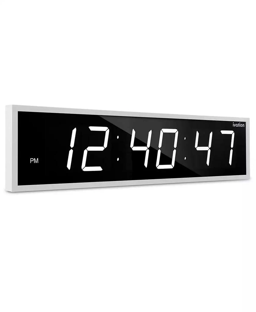 Ivation Large Digital Clock, 24" LED Wall Clock with 6-Level Brightness