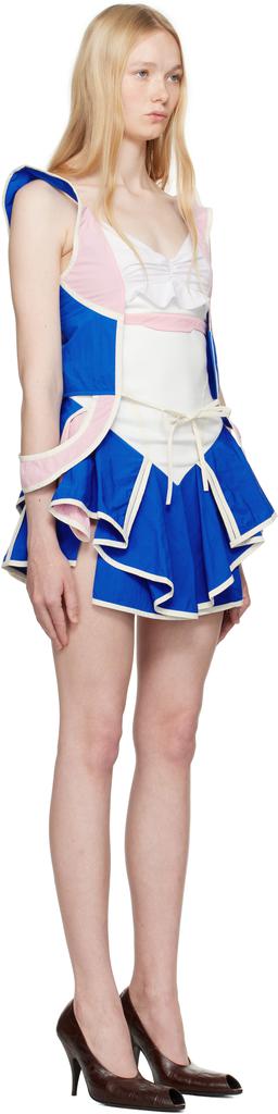 Ashley Williams Blue & Pink Diana Minidress