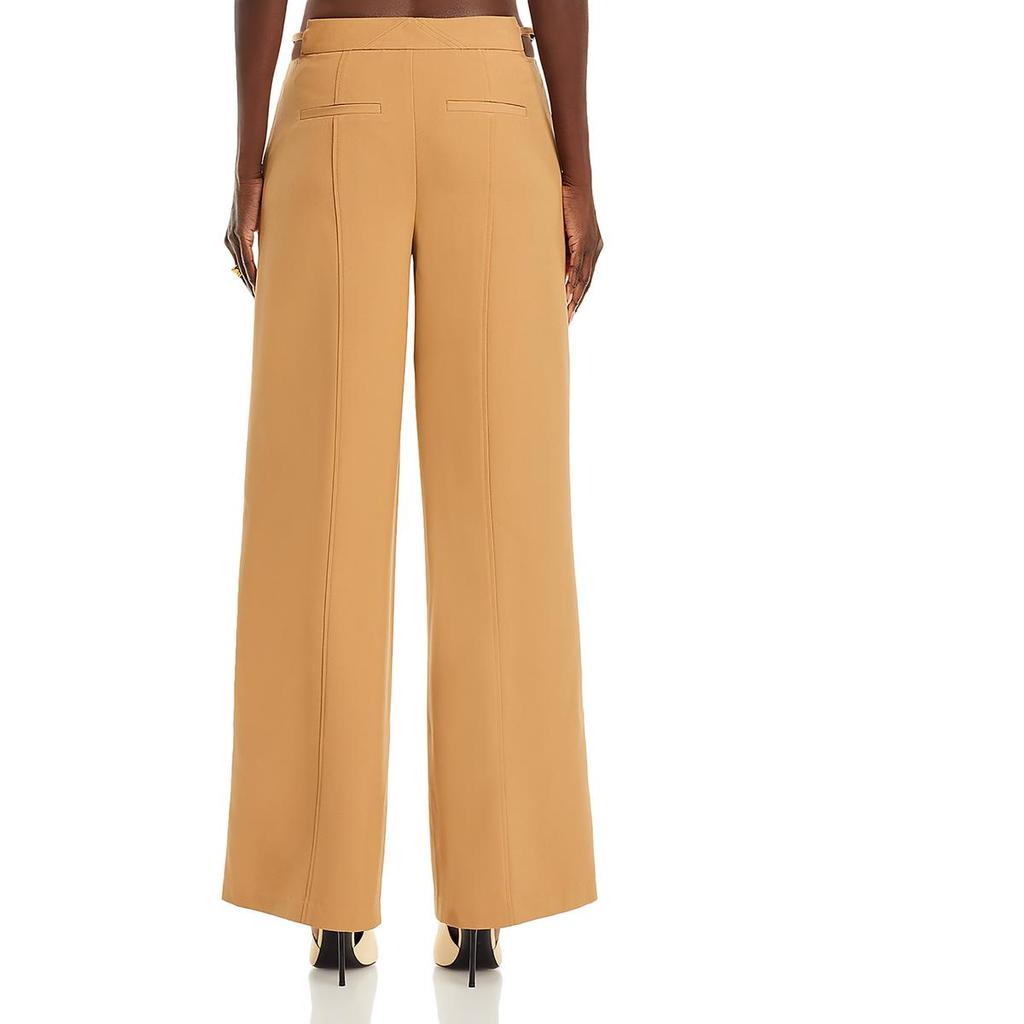 Avec Les Filles Womens Pocket Ankle Wide Leg Pants