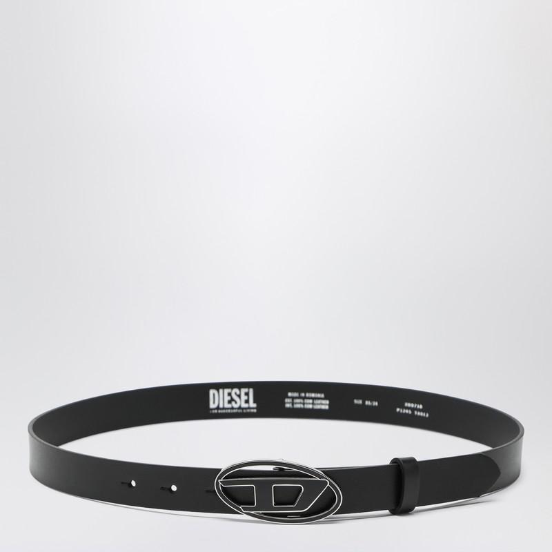 DIESEL☆ Leather belt with enamelled D buckle ブラック DIESEL - LEATHER BELT WITH ENAMELLED BUCKLE – LE LABO STORE