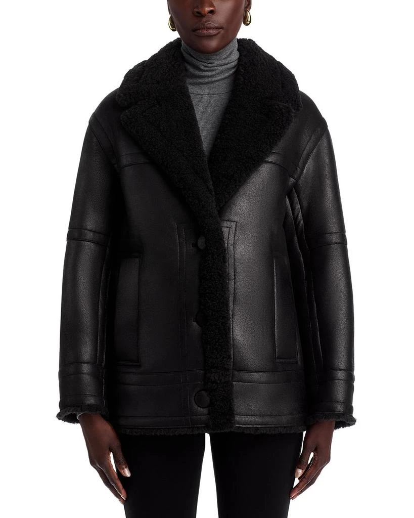 STAND STUDIO Louisa Faux Shearling Jacket 7