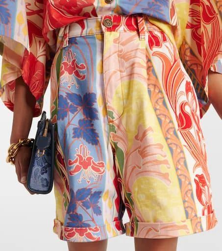 ETRO Printed denim shorts 5