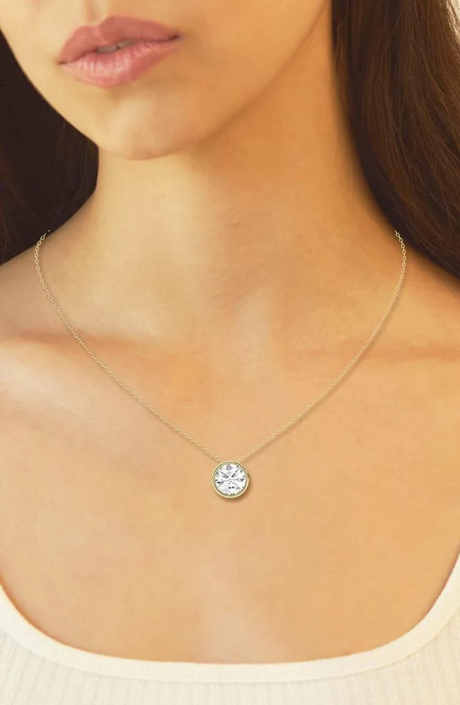 Badgley Mischka 14K Gold Round Cut Lab-Created Diamond Pendant Necklace - 2.0ct 2