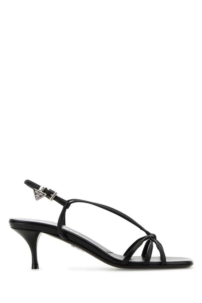 Prada BLACK LEATHER SANDALS 1