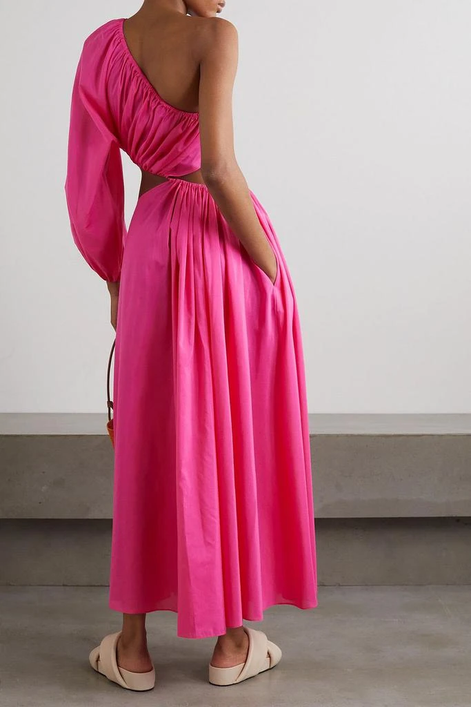 Matteau One-shoulder cutout cotton and silk-blend maxi dress 3