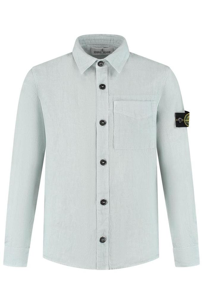 Stone Island Junior Stone Island Junior Compass Badge Buttoned Shirt