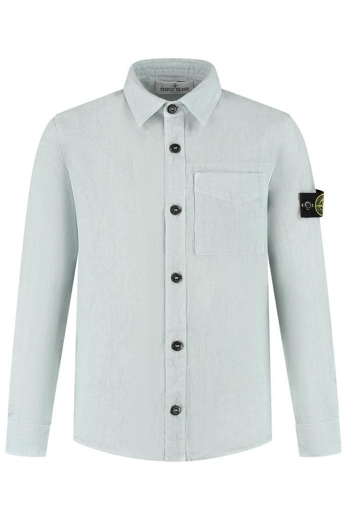Stone Island Junior Stone Island Junior Compass Badge Buttoned Shirt 1