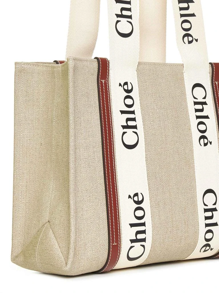 Chloé CHLOé | Woody linen tote bag Chloè | Women | PZ 4