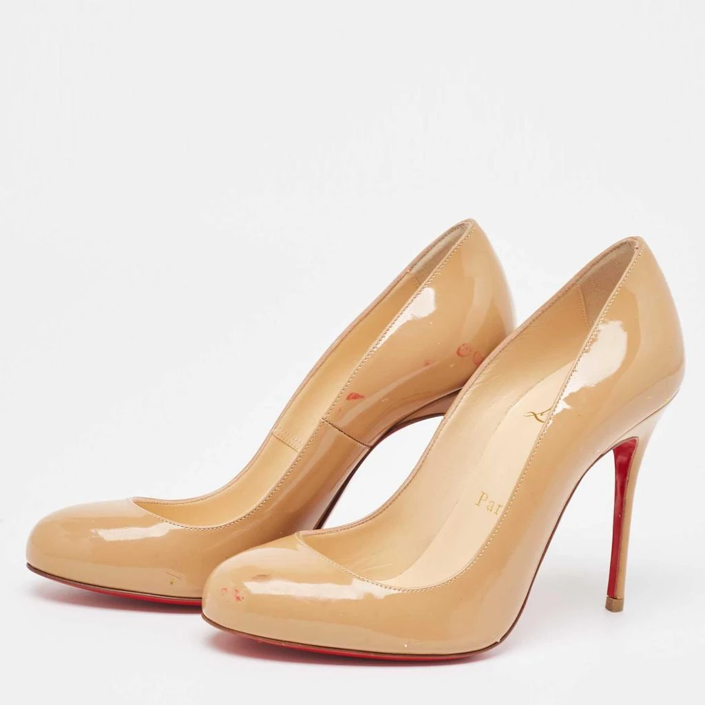 Christian Louboutin Christian Louboutin Beige Patent Simple  Pumps Size 35 2
