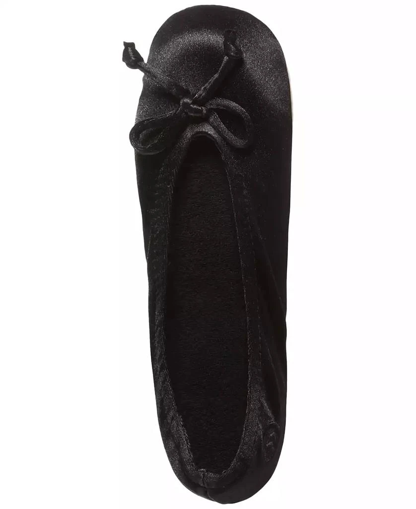 Isotoner Signature Women's Satin Ballerina Slippers with Bow 3