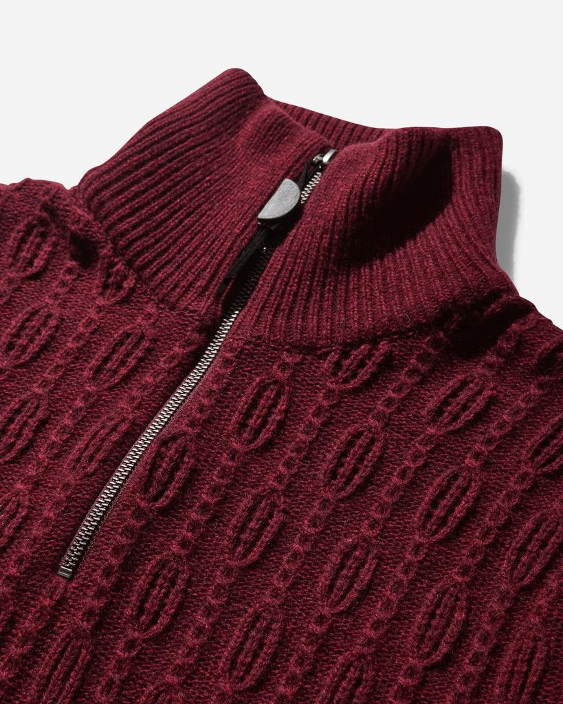 Hyein Seo Women's Troyer Knit Sweater with Gloves Burgundy 5