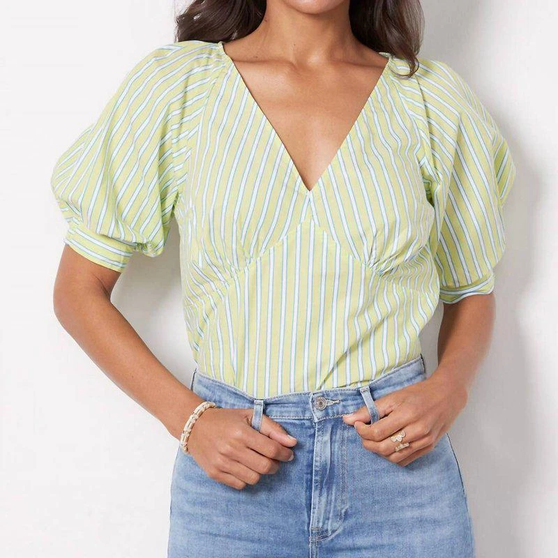 Sanctuary Clothing V Neck Poplin Top 1