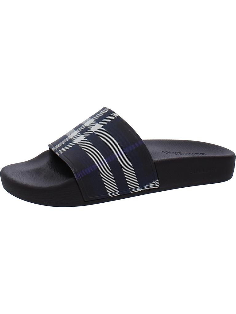 Burberry Furley Womens Check Print Summer Slide Sandals
