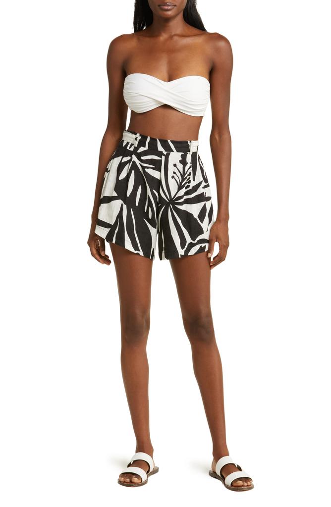 Vitamin A The Getaway Linen Cover-Up Shorts