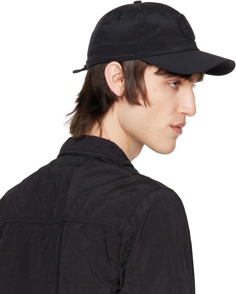 Stone Island Black Nylon Metal ECONYL Cap 3