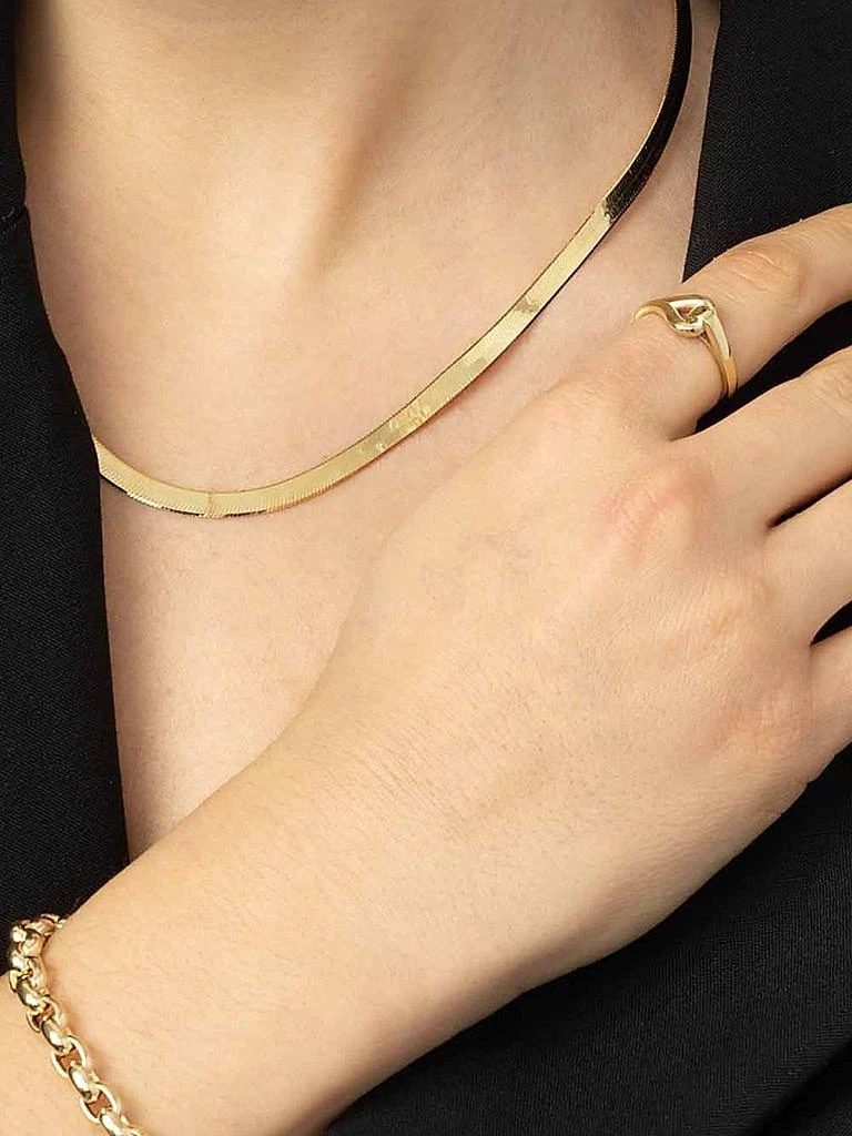 Oradina 14K Yellow Gold Forever Linked Ring 5