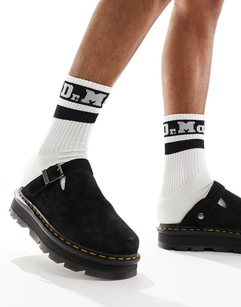 Dr. Martens Dr Martens ZebZag mule in black suede - Sandals