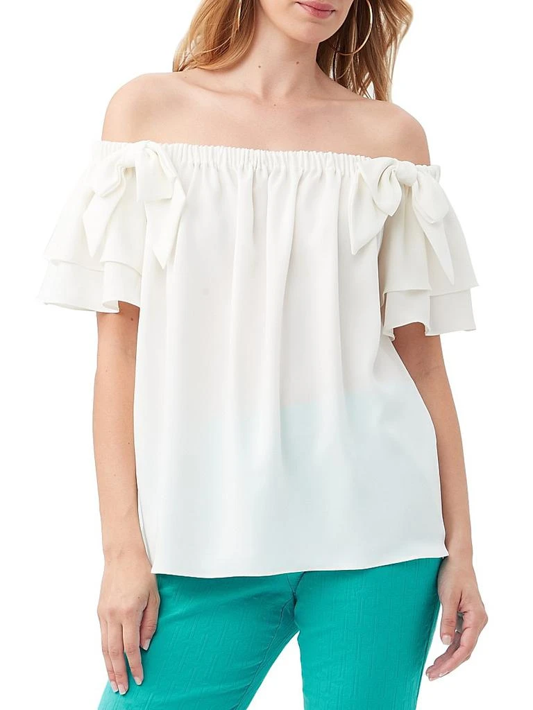 Trina Turk Silia Bow Off-the-Shoulder Top 1