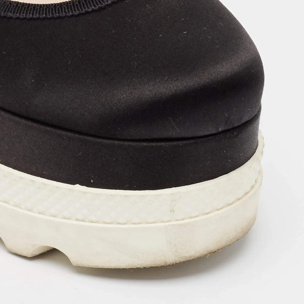 Miu Miu Miu Miu Black Satin Mary Jane Platform Sneakers Size 36 7