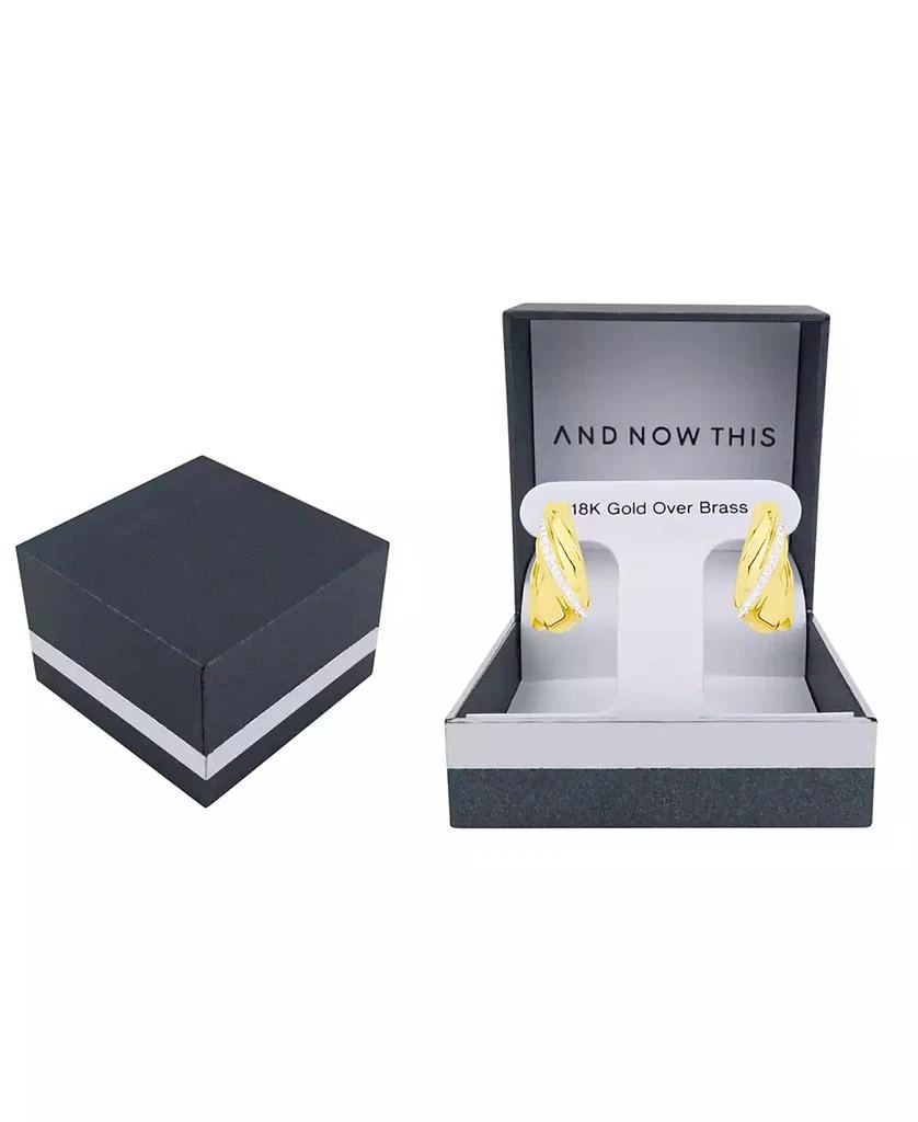 And Now This Crystal Hinged Hoop Earrings 3