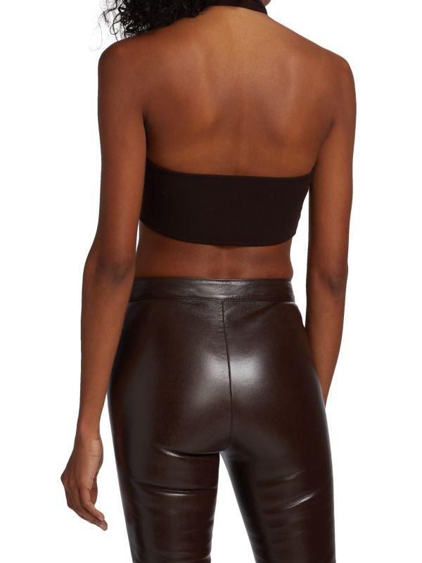 Zeynep Arçay Cropped Twisted Halterneck Top