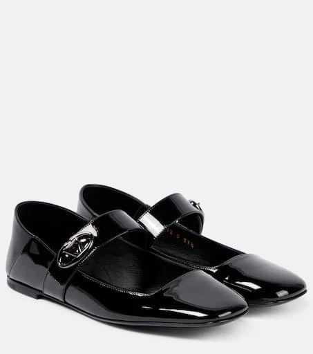 Valentino VLogo Locker patent leather Mary Jane flats 1